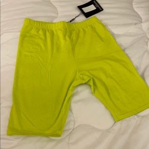 Neon biker shorts